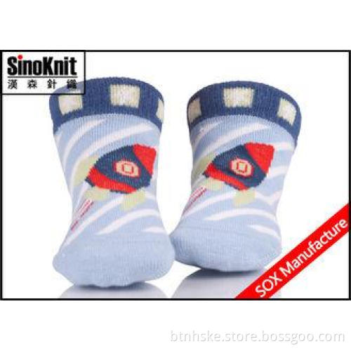 Anti-slip Tube Blue Boy Trendy Design Newborn Baby Socks Co